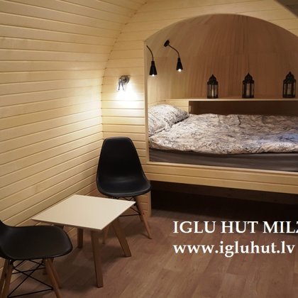 Iglu Hut Milzkalne interior